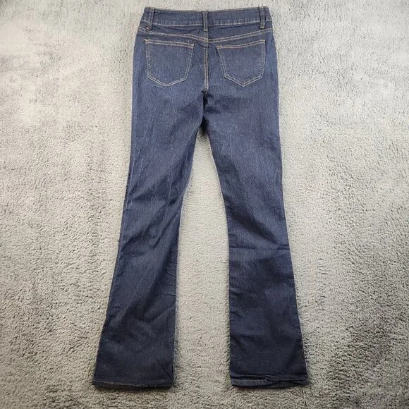 Womens Slim Fit High Waist Bootcut Jean Size 9 Dark Wash Stretch Heel High Denim - Picture 2 of 11